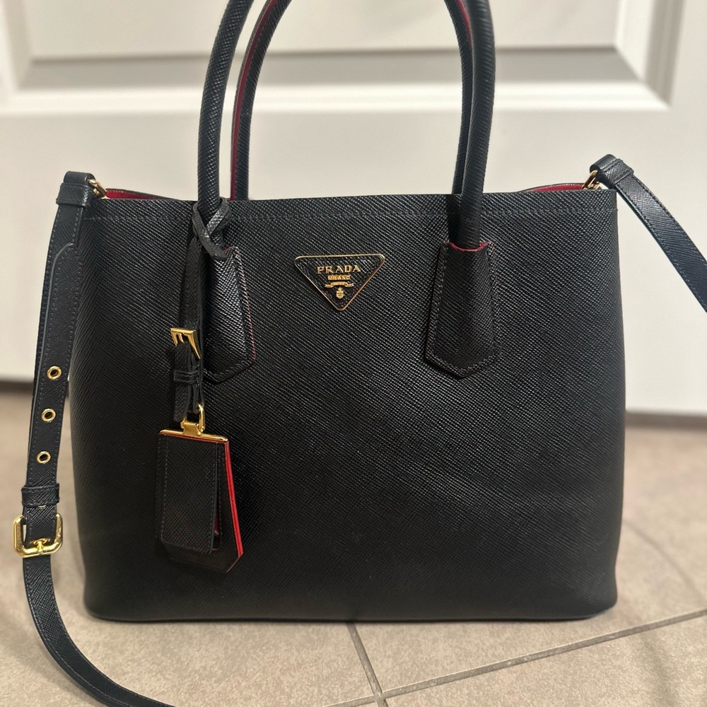 Prada Saffiano Lux Double Tote